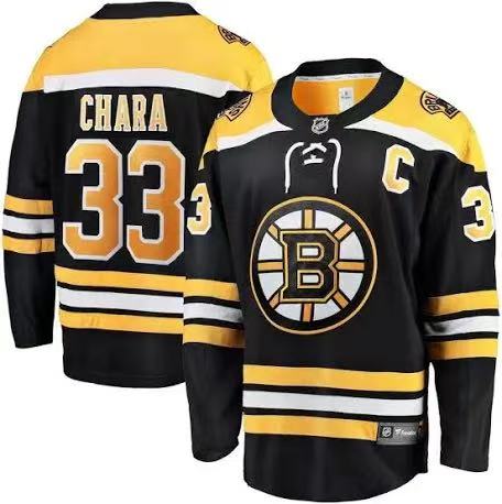 Zeno Chara #33 Boston Bruins Jersey - Black