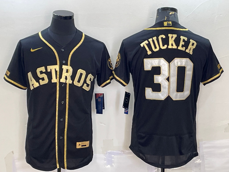 Men's Houston Astros Kyle Tucker #30 Black Player Jersey