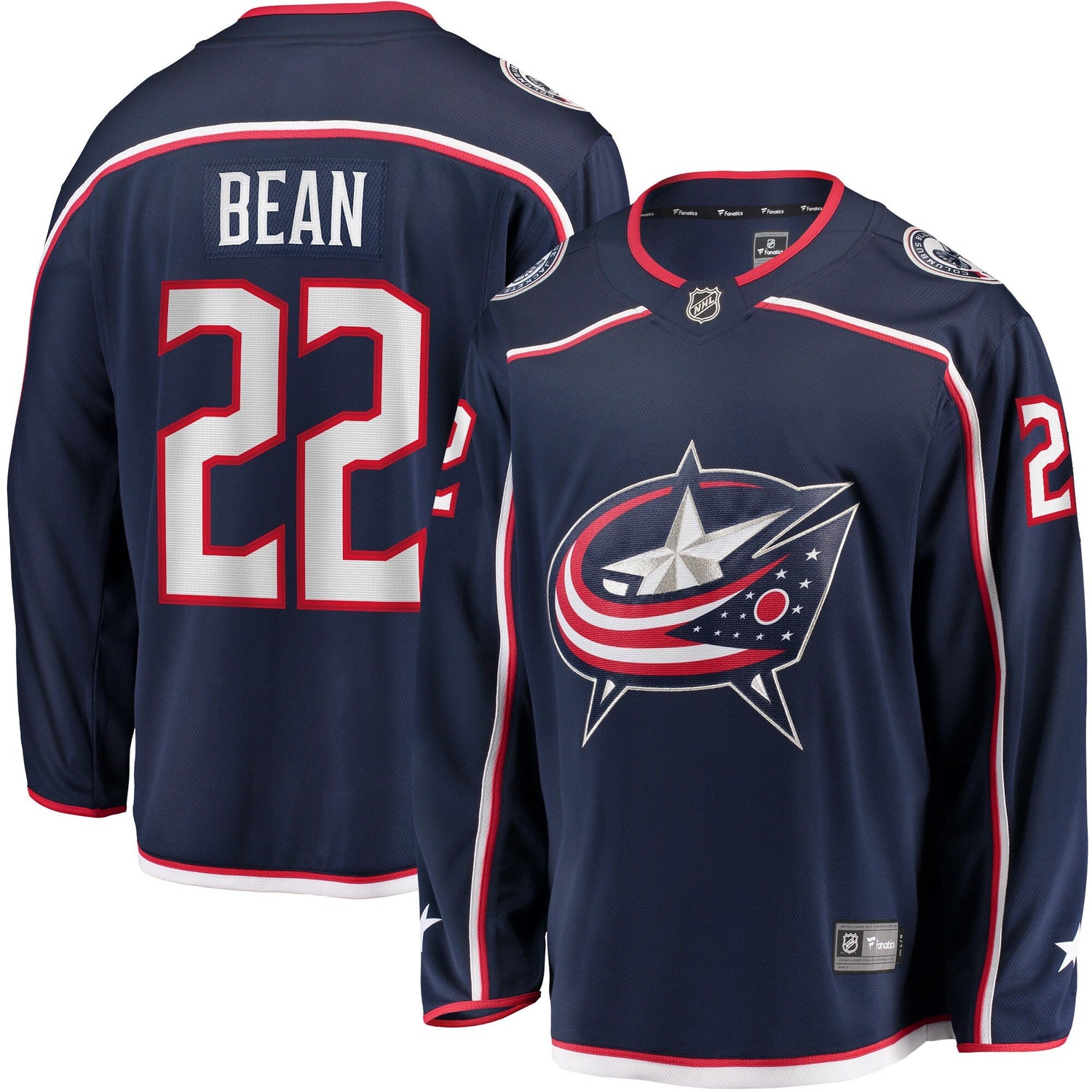 Jake Bean Columbus Blue Jackets Home Breakaway Jersey - Navy