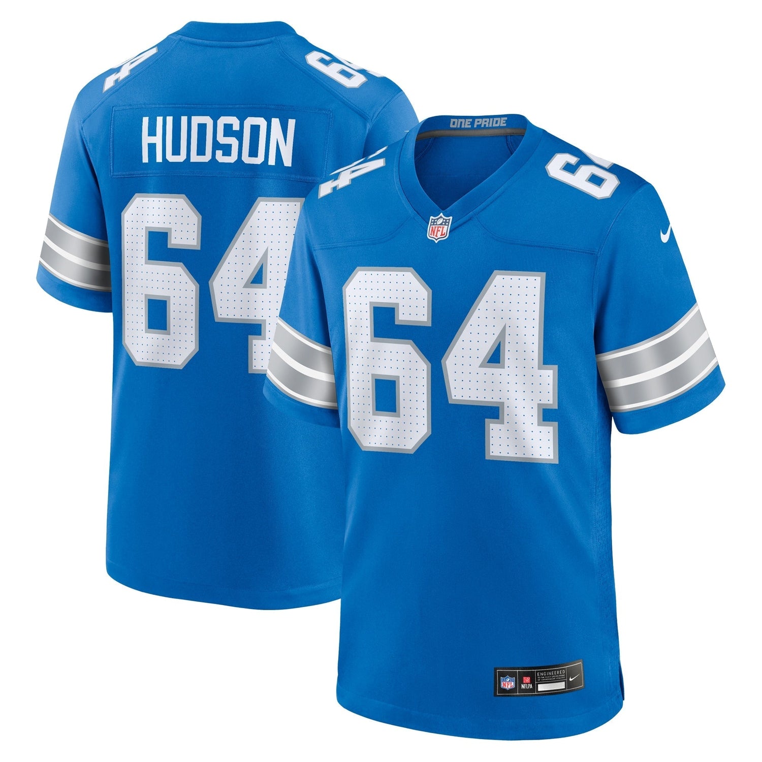 Bryan Hudson Detroit Lions Nike Game Jersey - Blue