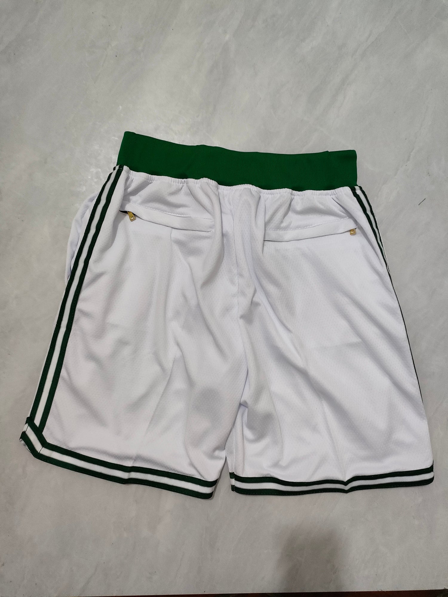 JUST DON Boston Celtics White Pocket Shorts