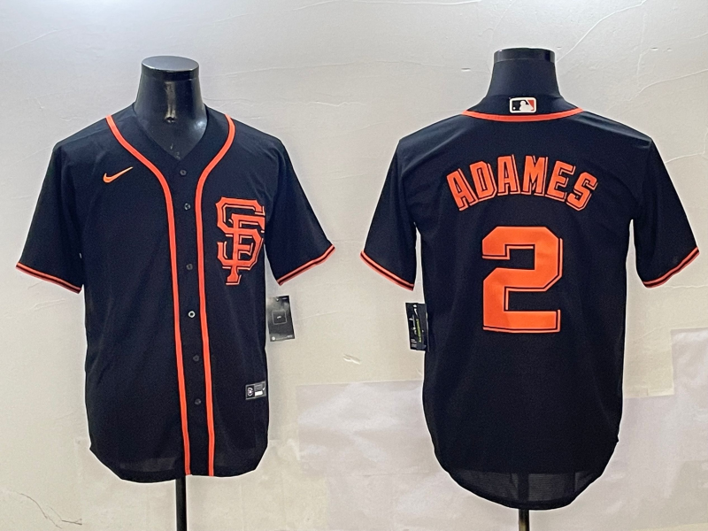 Men's San Francisco Giants Willy Adames #2 Black Player Jersey