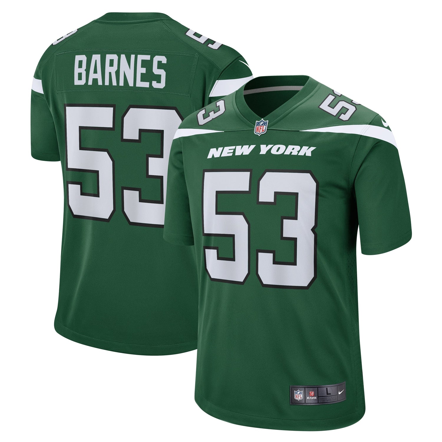 Zaire Barnes New York Jets Nike Game Jersey - Gotham Green