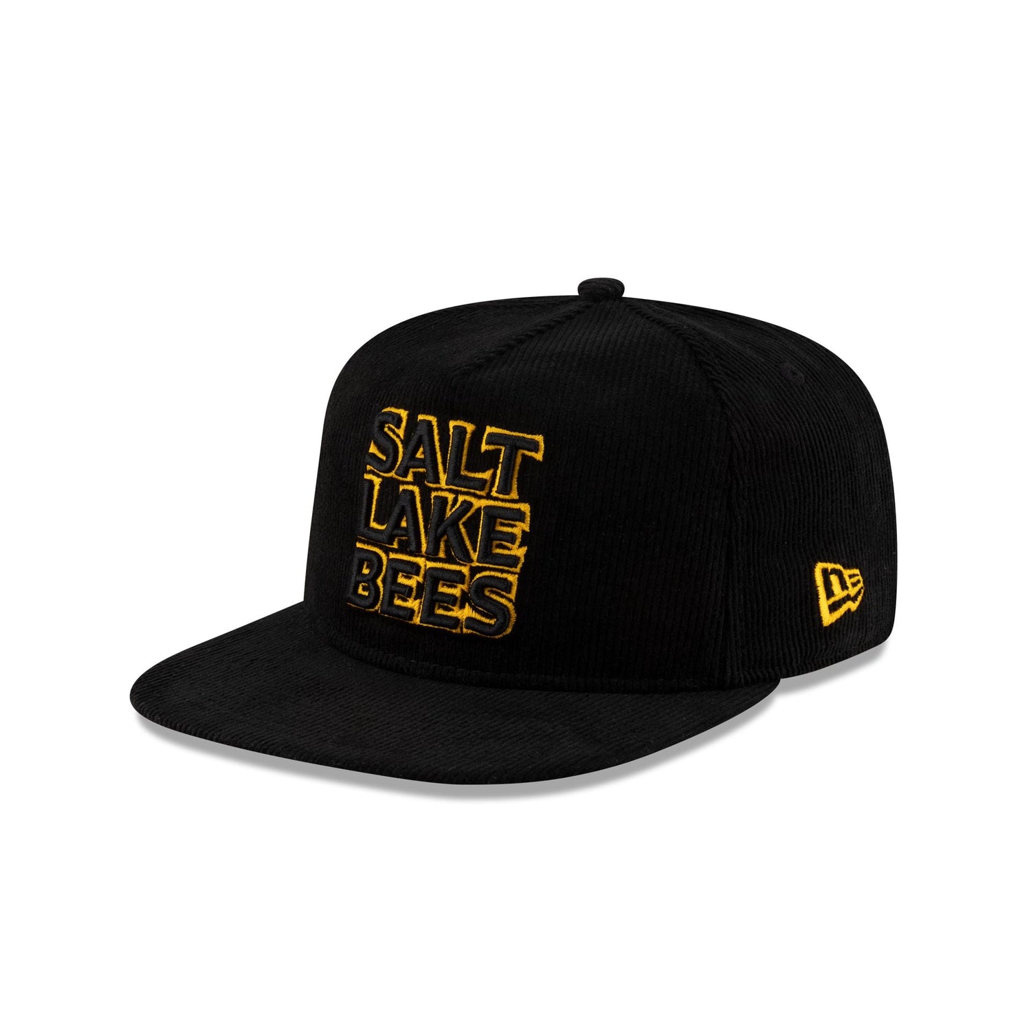 Salt Lake Bees Black Corduroy Golfer Hat