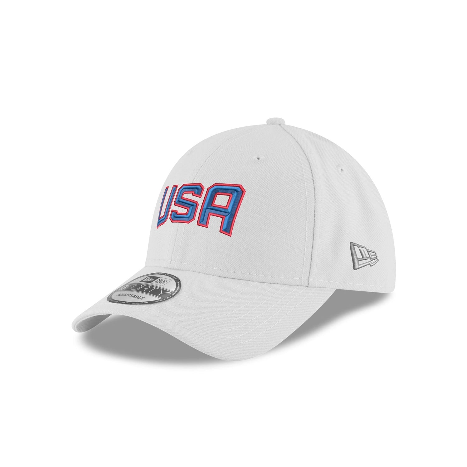 USA 2025 4 Nations Face-Off White 9FORTY Adjustable Hat