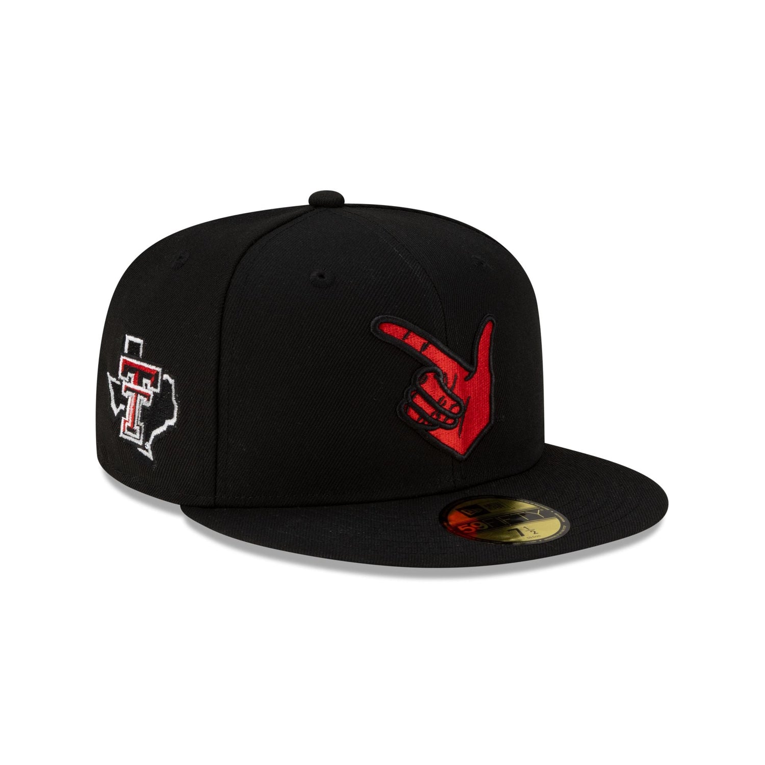 Texas Tech Red Raiders Hand Signs 59FIFTY Fitted Hat