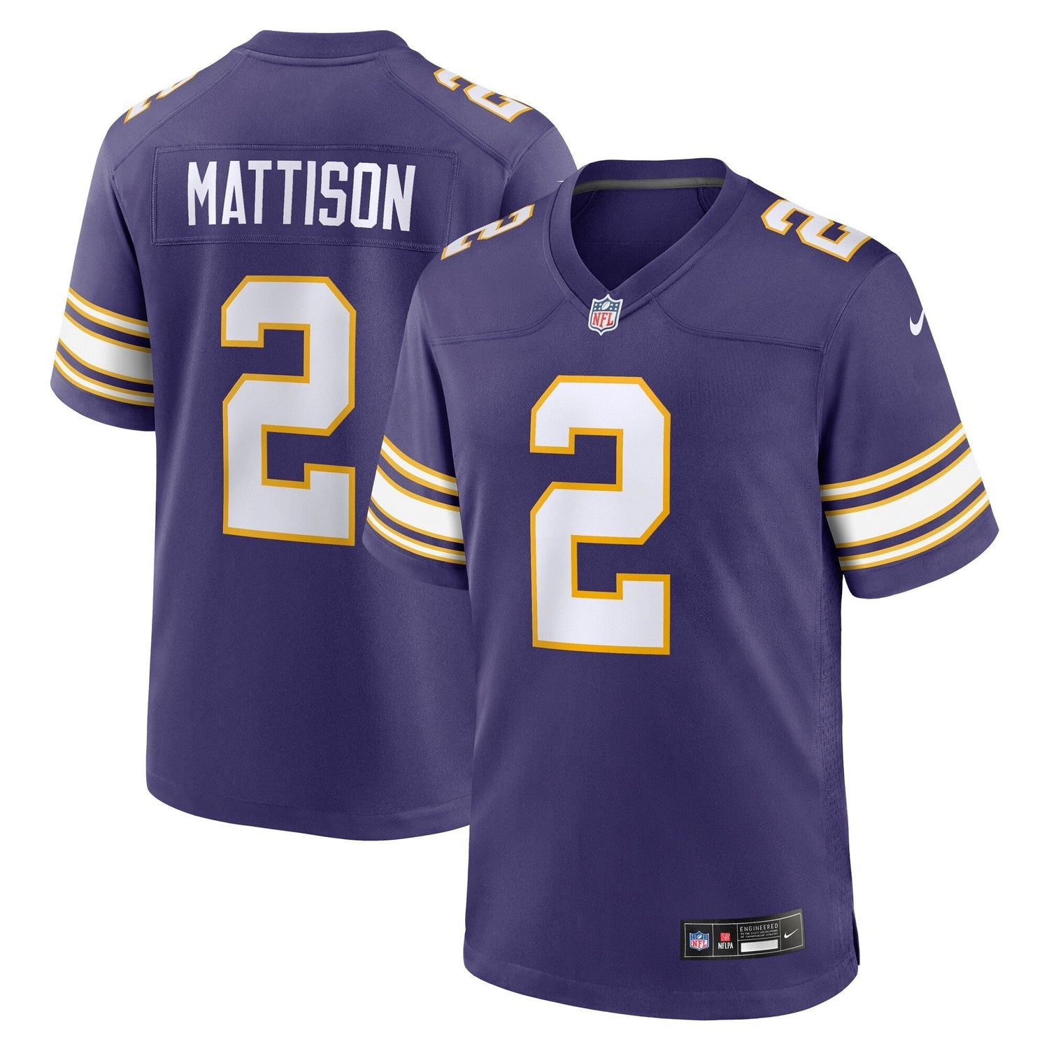 Alexander Mattison Minnesota Vikings Nike Classic Game Jersey - Purple