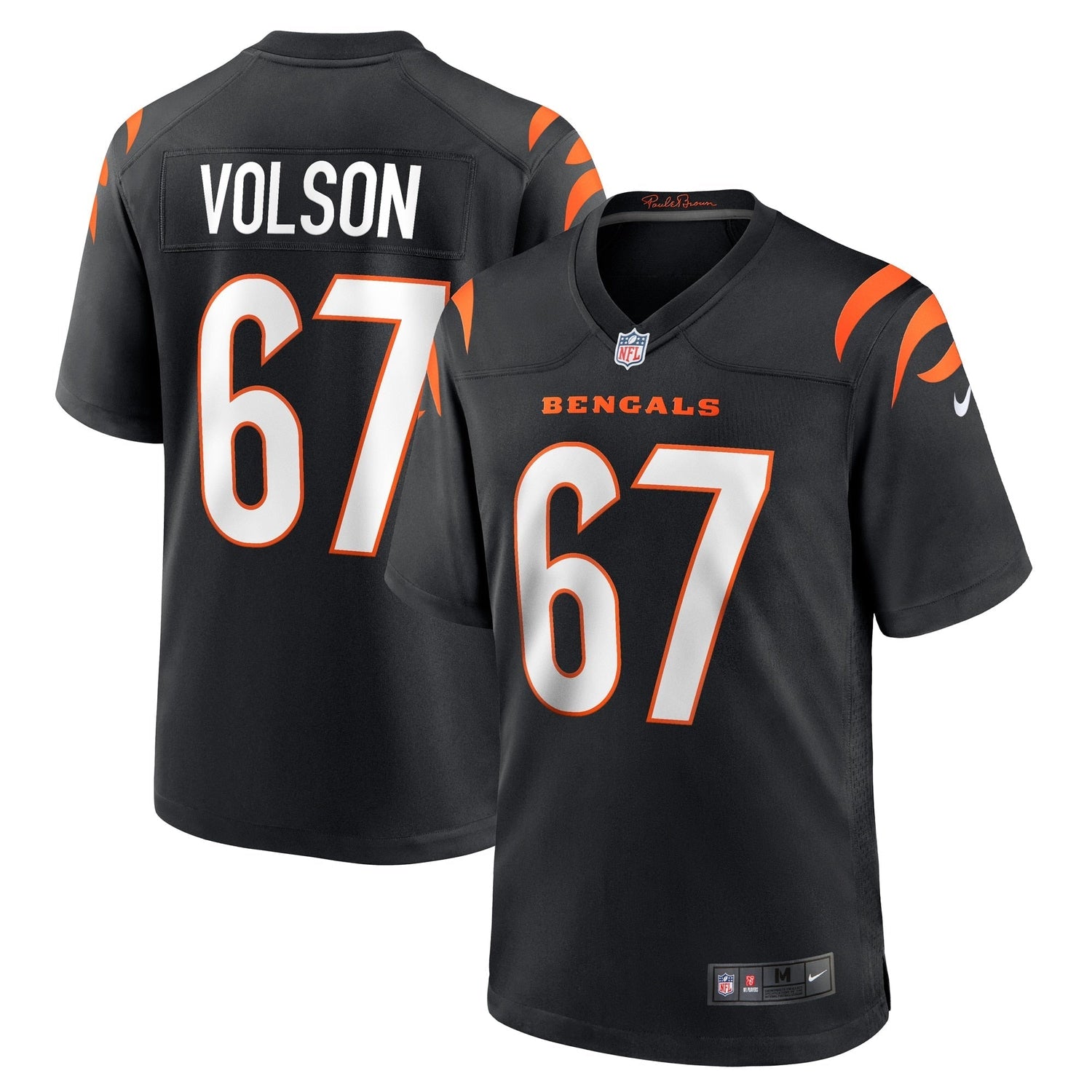 Cordell Volson Cincinnati Bengals Nike Game Jersey - Black