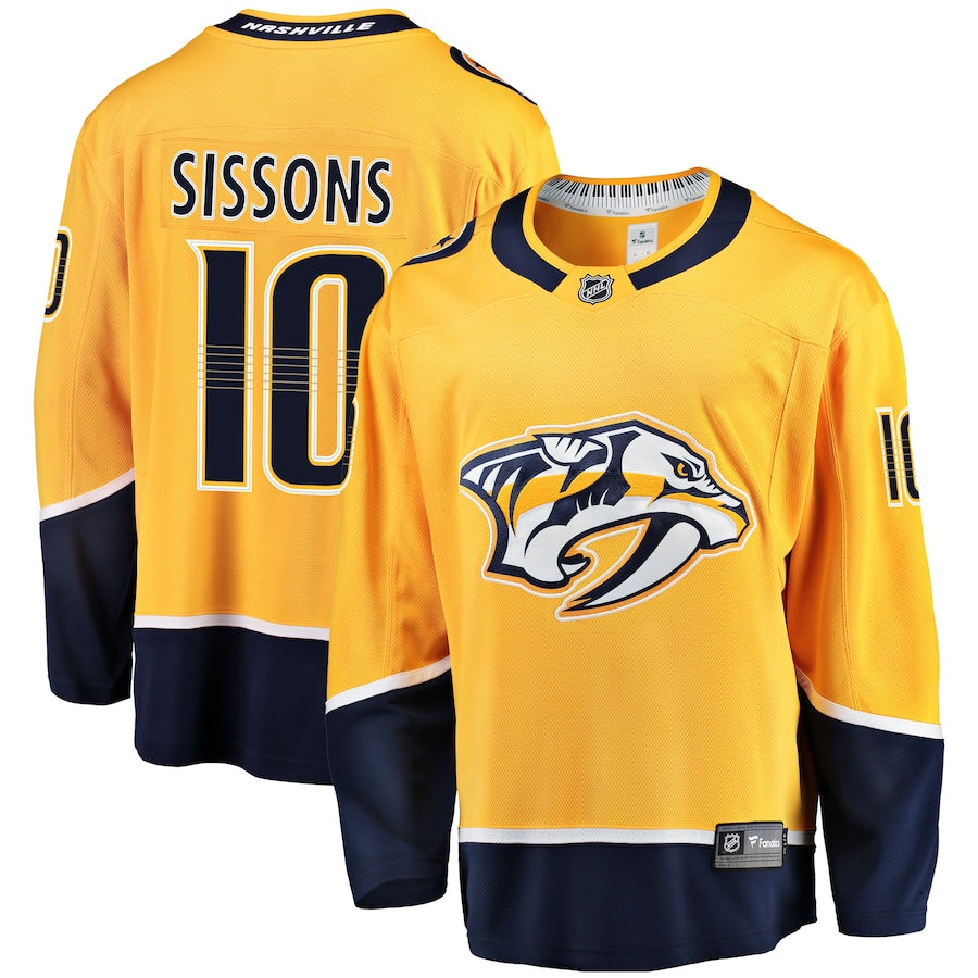Colton Sissons Nashville Predators Breakaway Jersey - Gold