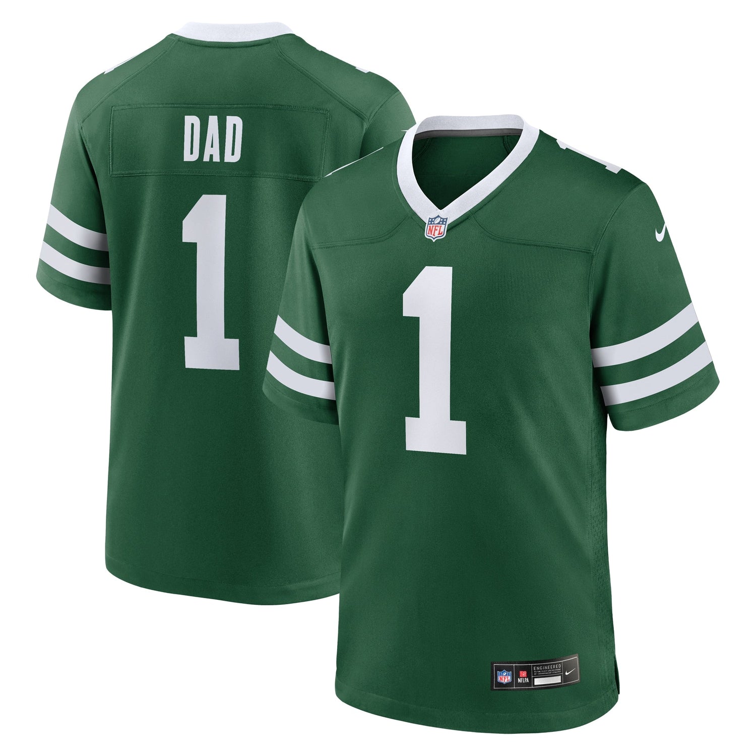 New York Jets Nike #1 Dad Game Jersey - Legacy Green