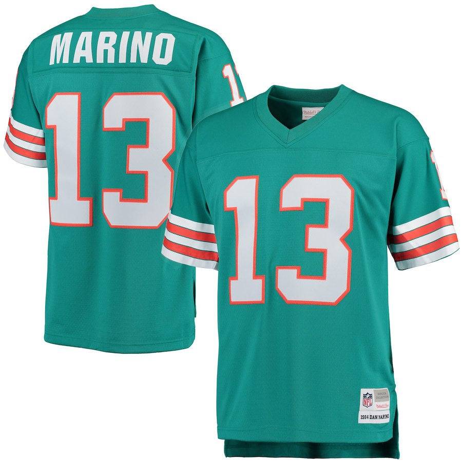 Mens Miami Dolphins Dan Marino Mitchell & Ness Aqua Retired Player Vintage Jersey