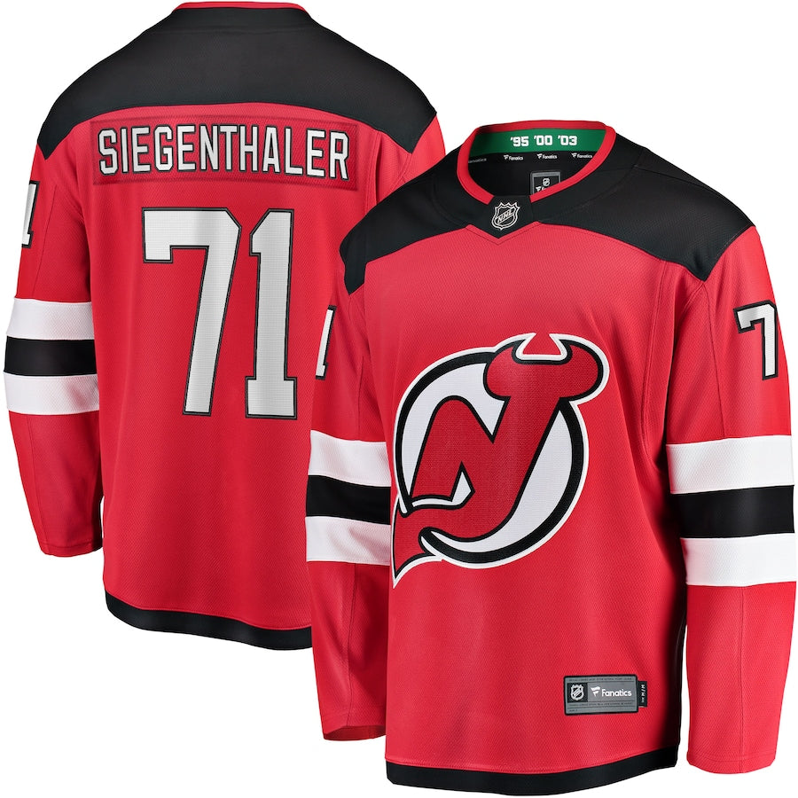 Jonas Siegenthaler New Jersey Devils Home Breakaway Jersey - Red