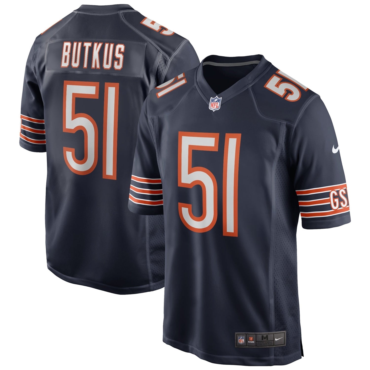 Dick Butkus Chicago Bears Nike Game Retired Jersey - Navy