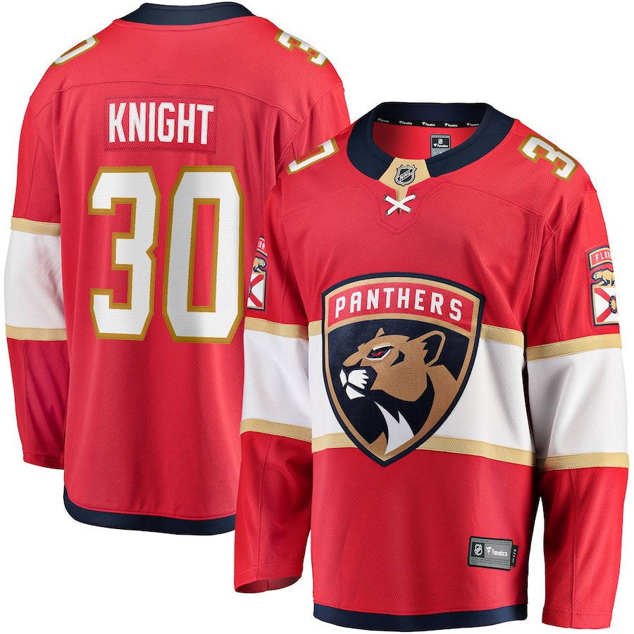 Spencer Knight Florida Panthers Home Breakaway Jersey - Red