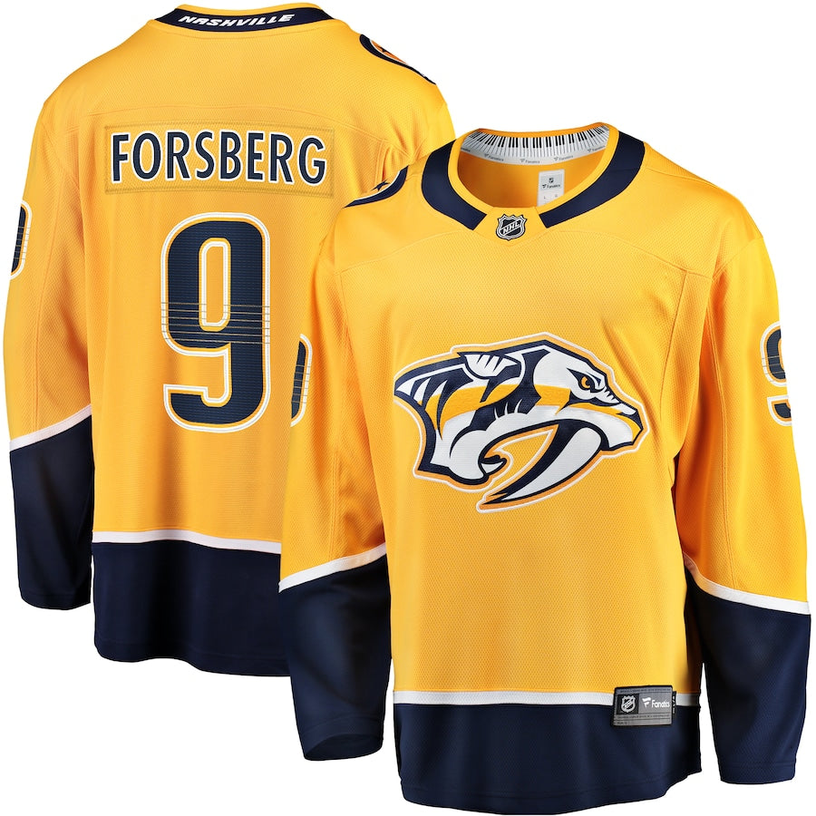 Filip Forsberg Nashville Predators Home Breakaway Jersey - Gold