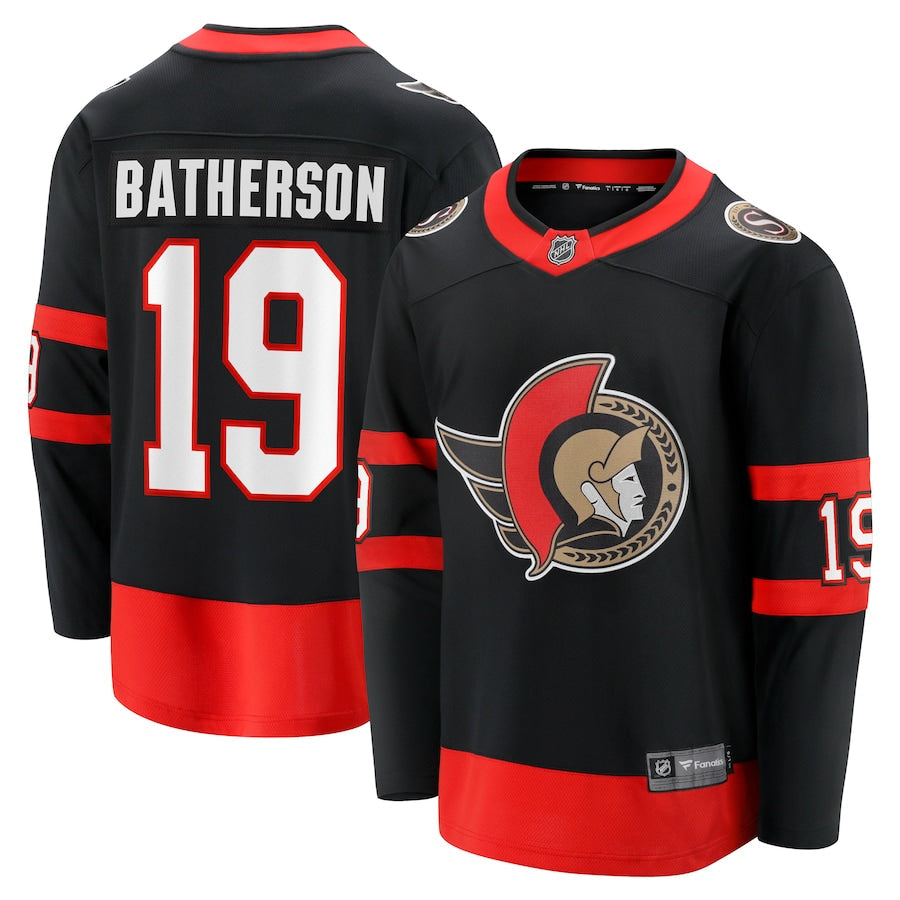 Drake Batherson Ottawa Senators Home Breakaway Jersey - Black