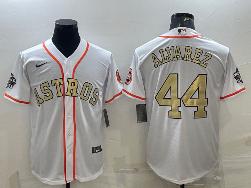 Men's Houston Astros Yordan Alvarez #44 White Player Jersey