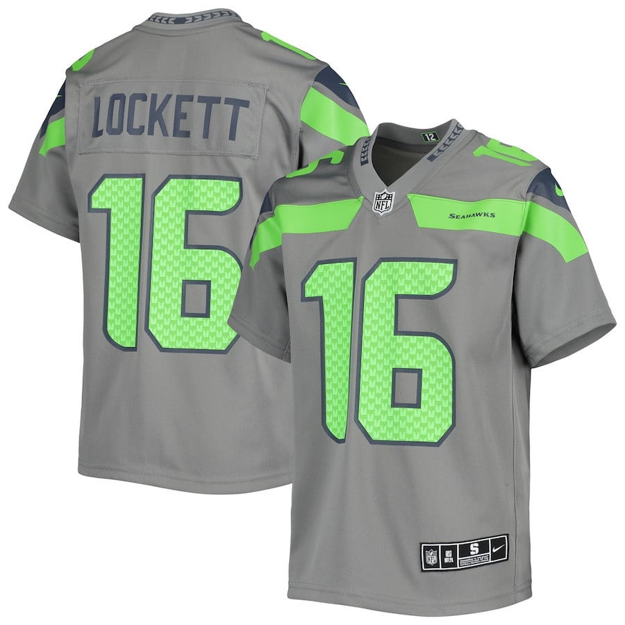 Custom Seattle Seahawks InvertedTeam Game Jersey - Gray