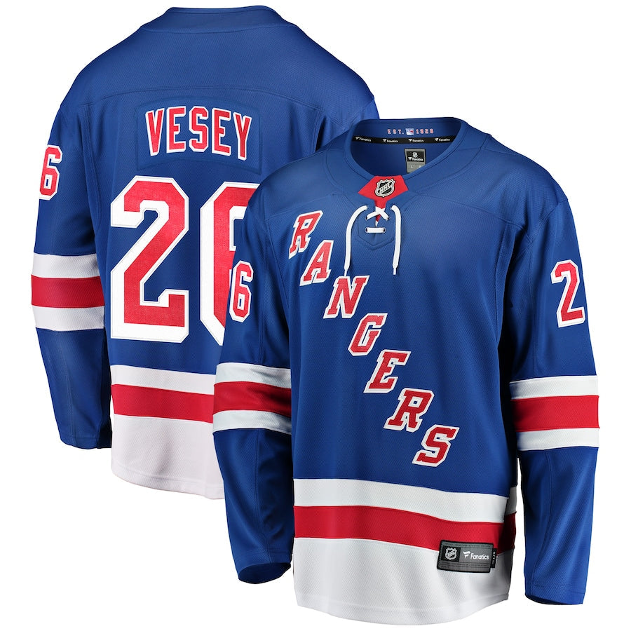 Jimmy Vesey New York Rangers Home Breakaway Jersey - Blue