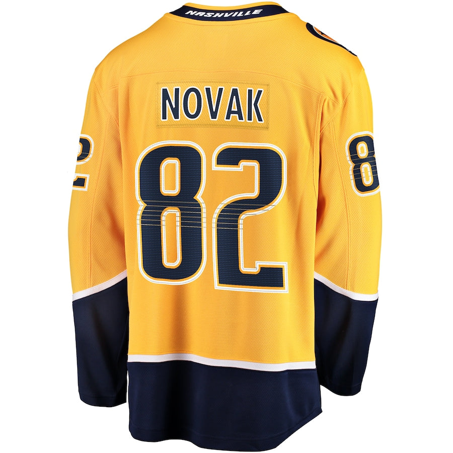 Tommy Novak Nashville Predators Home Breakaway Jersey - Gold
