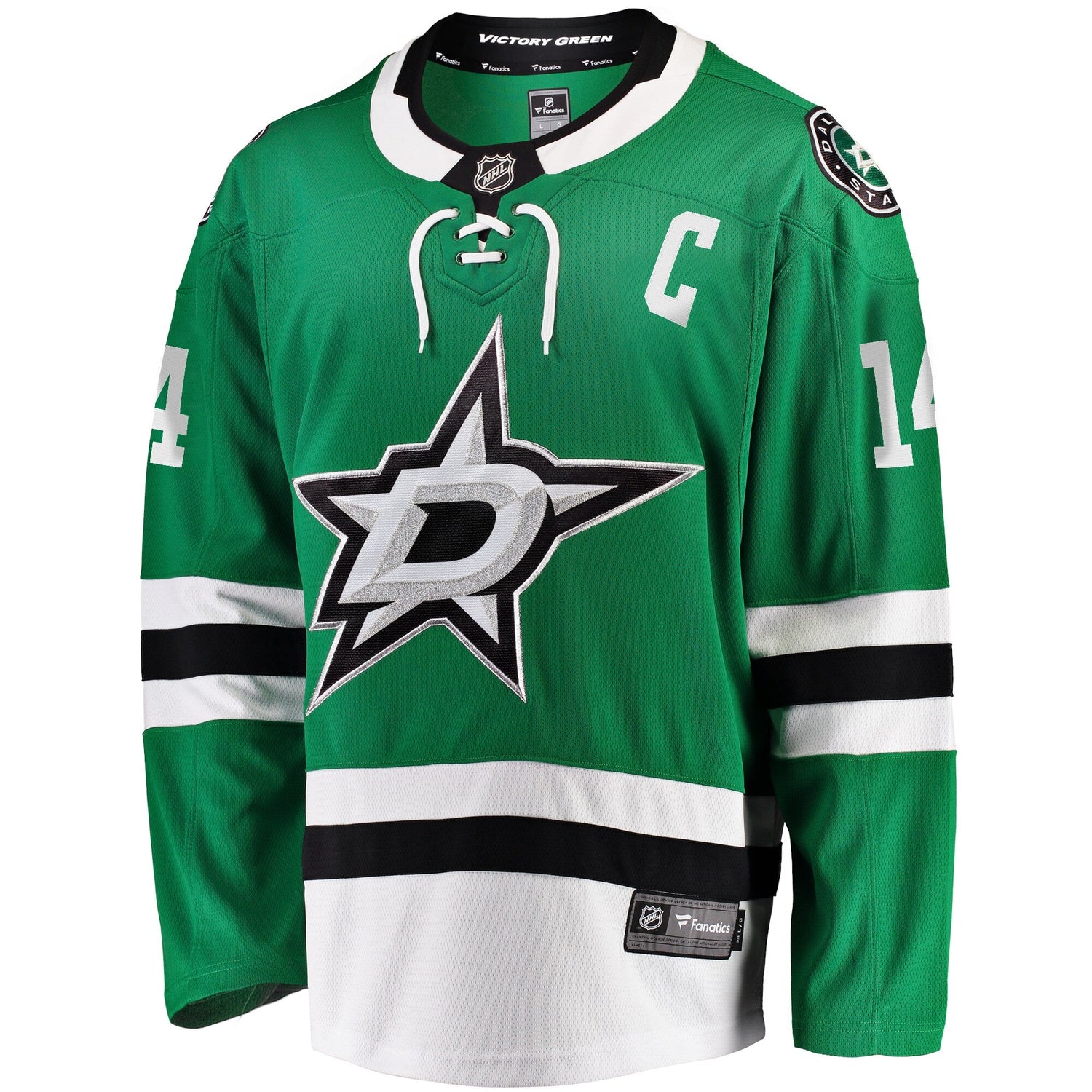 Jamie Benn Dallas Stars Captain Patch Home Breakaway Jersey - Kelly Green