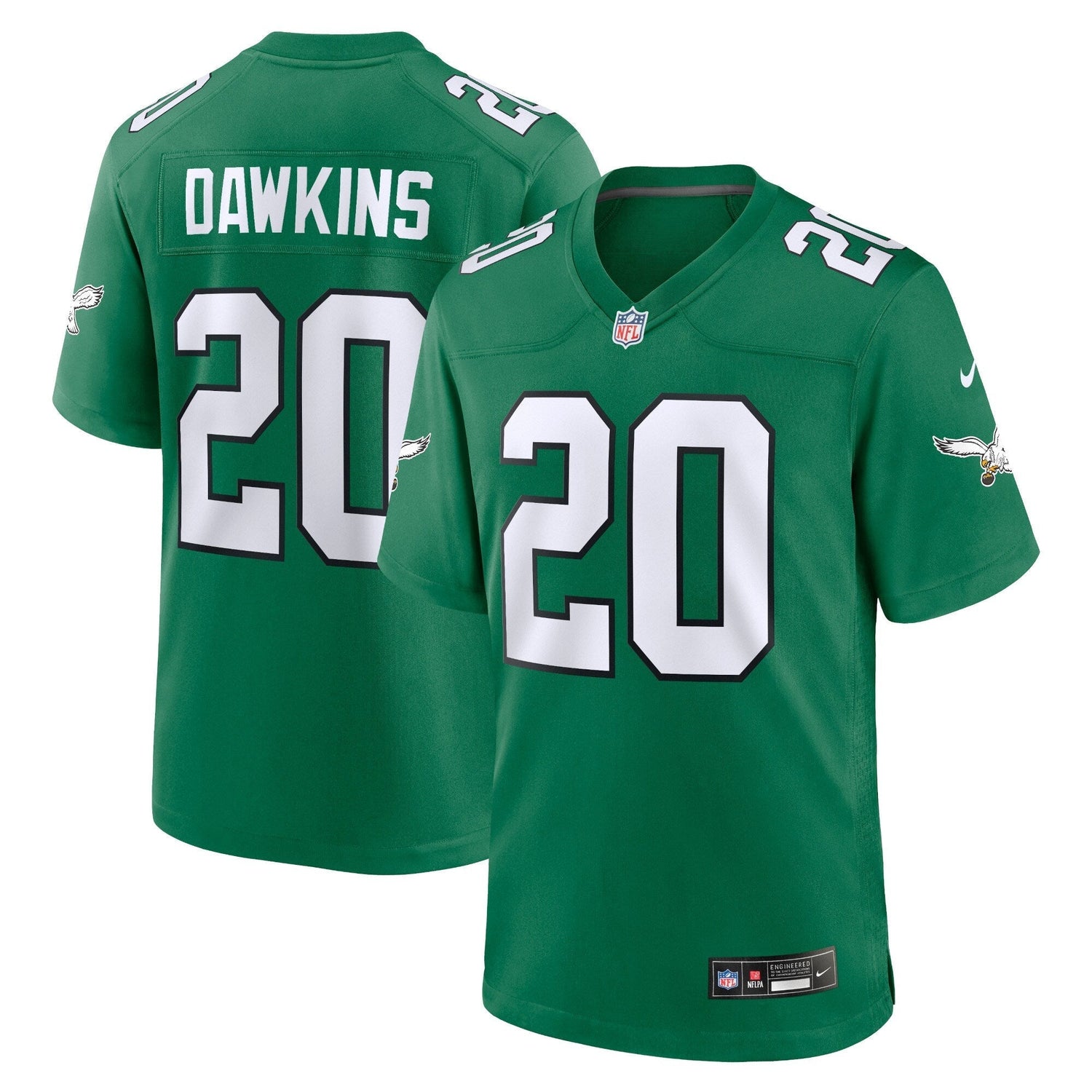 Brian Dawkins Philadelphia Eagles Nike Alternate Retired Game Jersey - Kelly Green