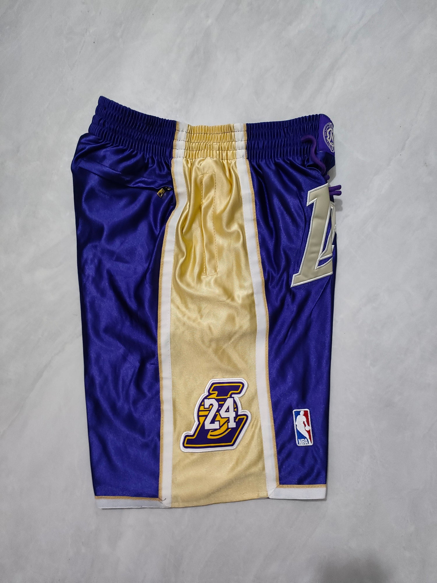 JUST DON Los Angeles Lakers Purple Hall of Fame Pocket Shorts