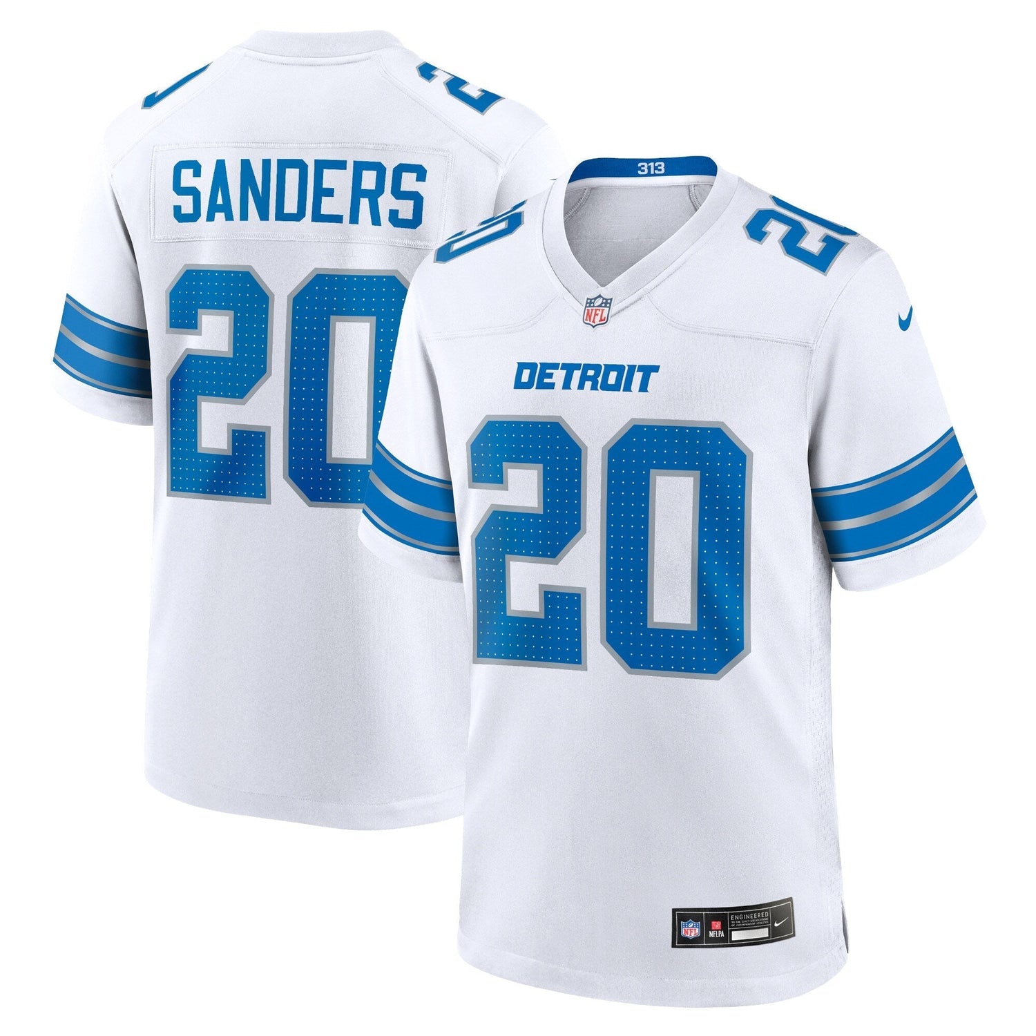 Barry Sanders Detroit Lions Nike Retired Game Jersey - White