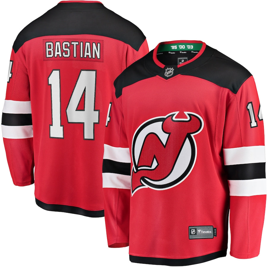 Nathan Bastian New Jersey Devils Home Breakaway Jersey - Red