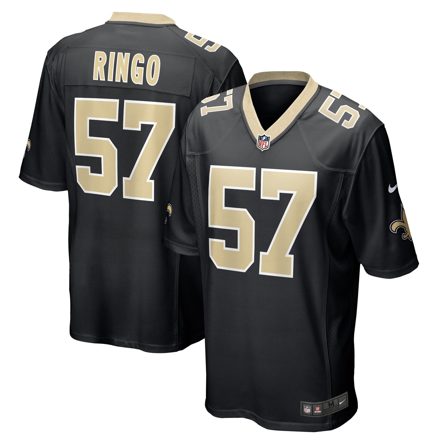 Christian Ringo New Orleans Saints Nike Game Jersey - Black