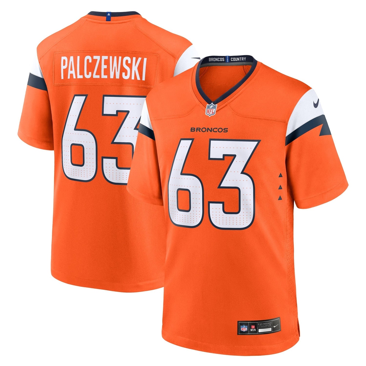 Alex Palczewski Denver Broncos Nike Team Game Jersey - Orange