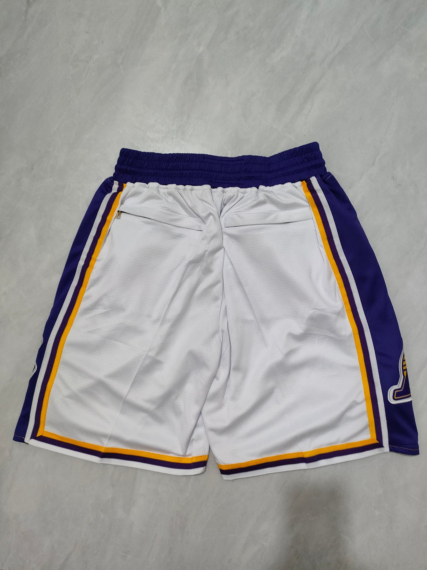 JUST DON Los Angeles Lakers White Pocket Shorts