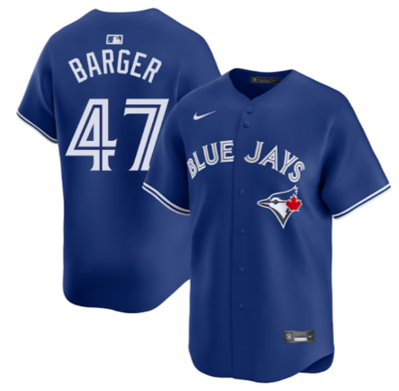 Men's Toronto Blue Jays Nike Royal Blue Alternate Limited Baseball Jersey - Addison Barger