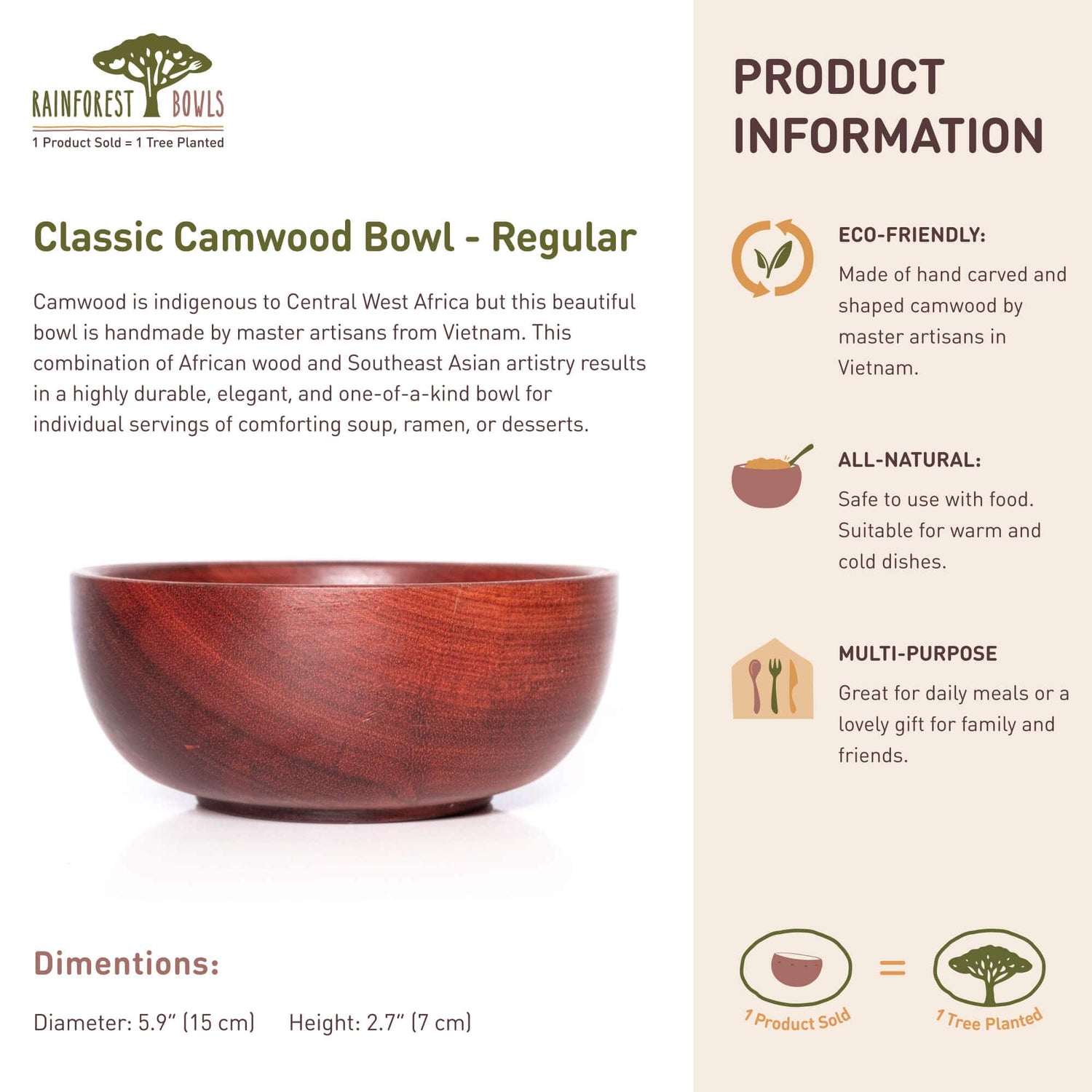 Classic Camwood Bowl - Regular
