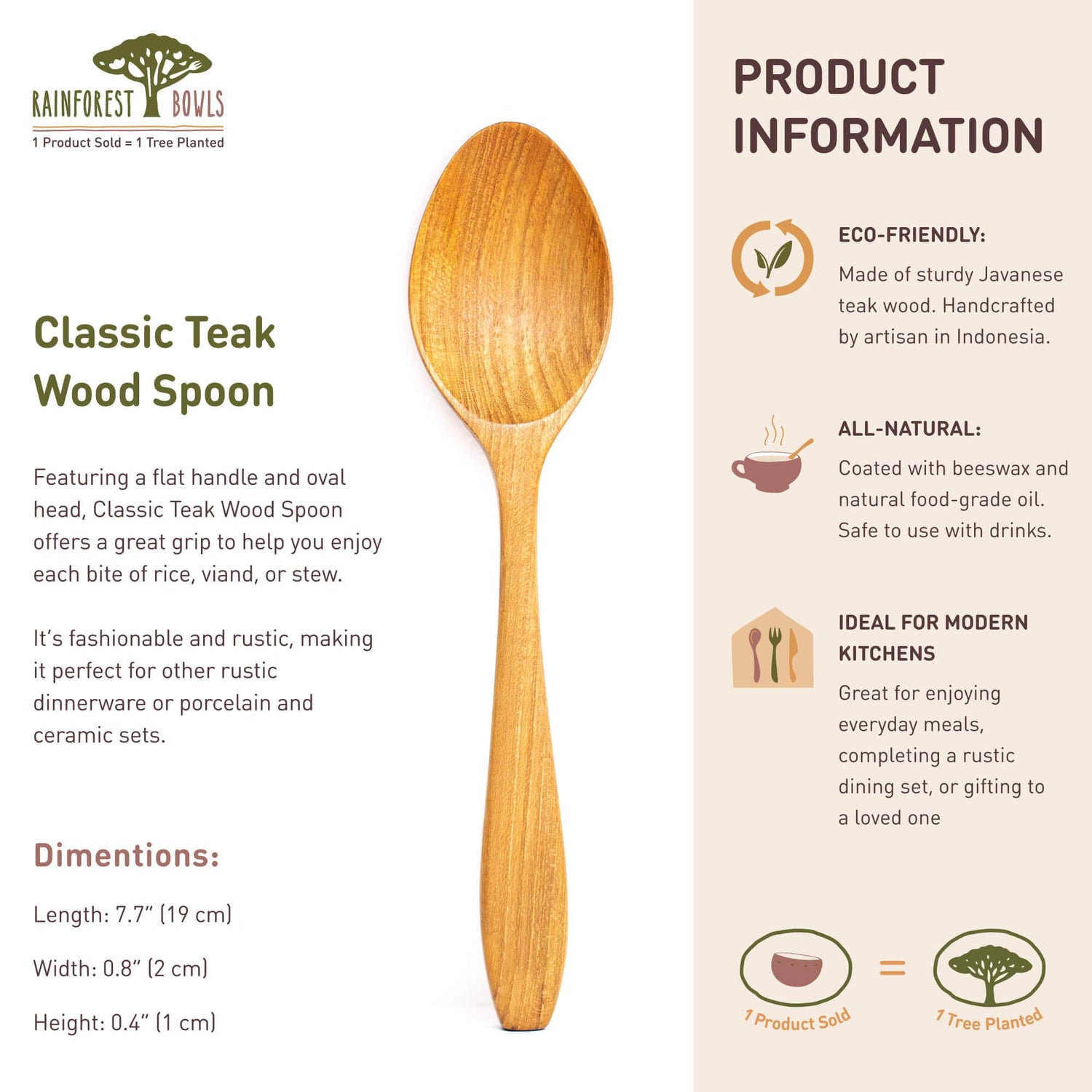 Classic Teak Wood Spoon