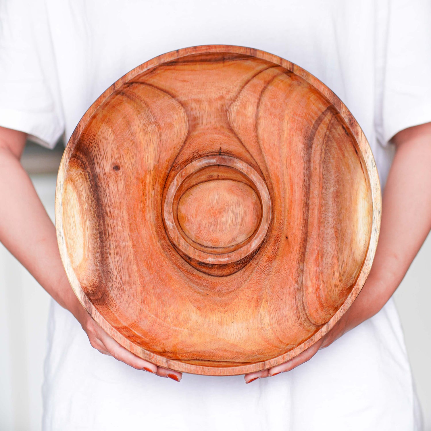 Acacia Wood Chip and Dip Platter