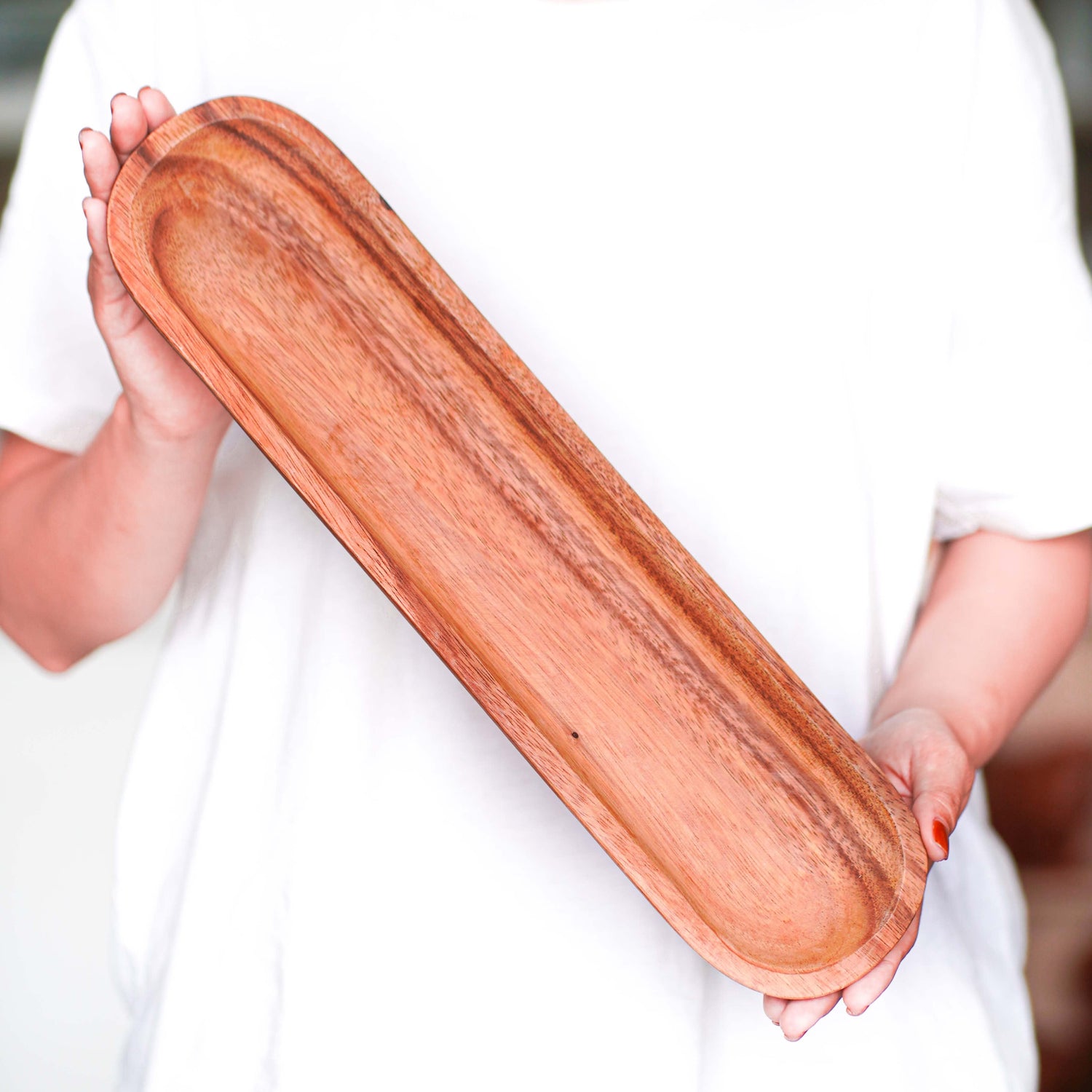 Long Oval Acacia Wood Platter