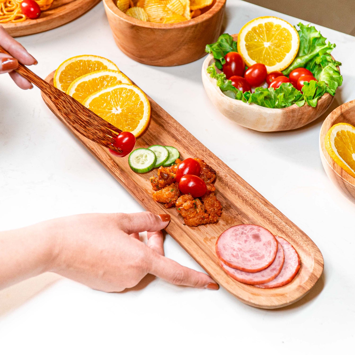 Long Oval Acacia Wood Platter