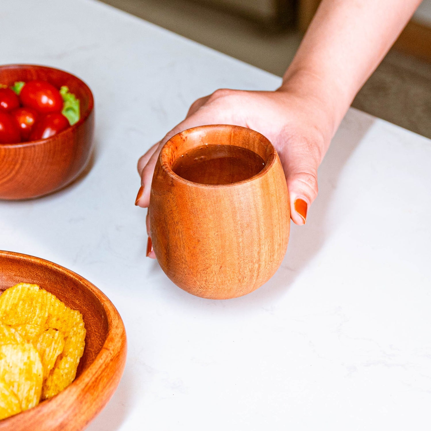 Rounded Beech Wood Cup