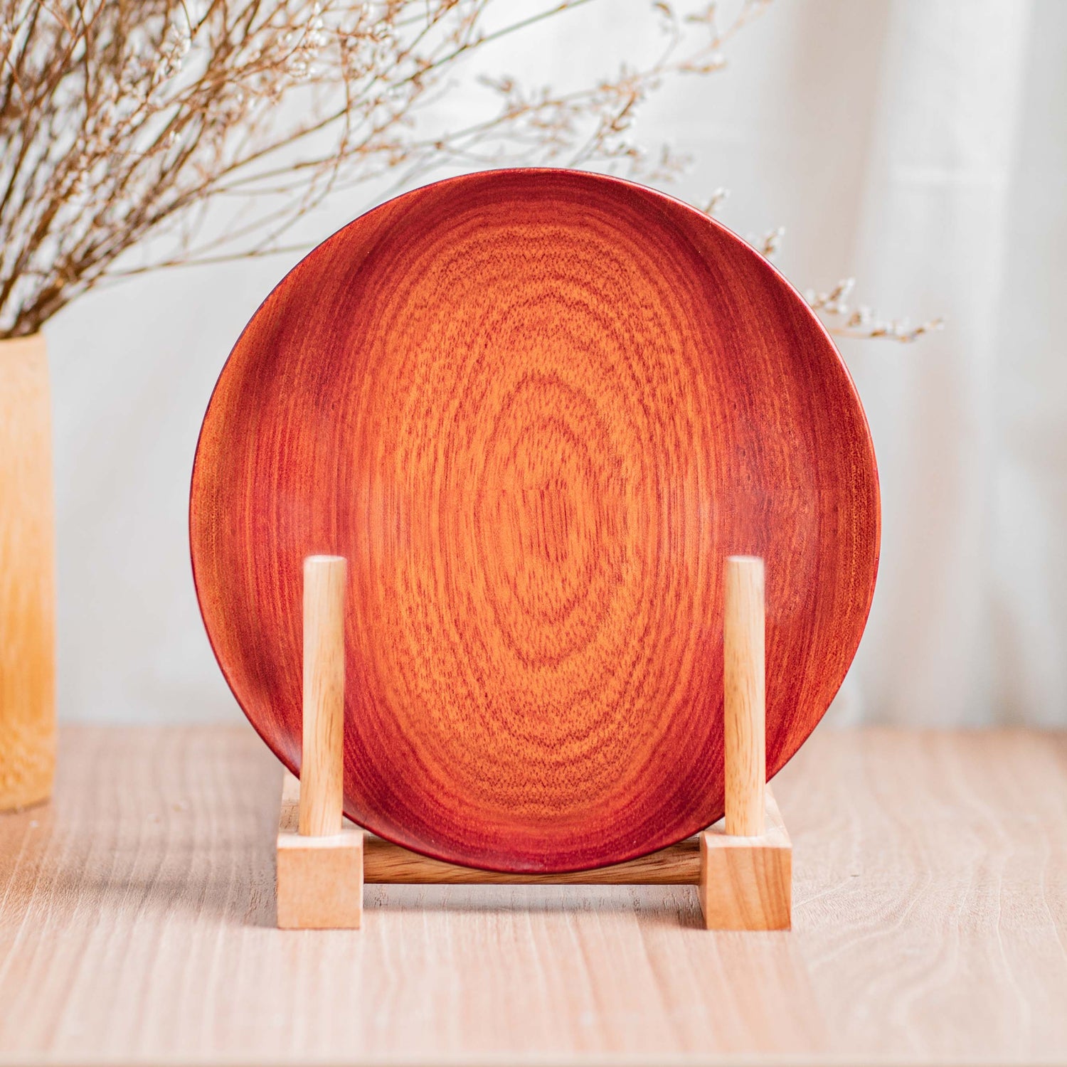 Classic Thick Round Camwood Plate - Regular