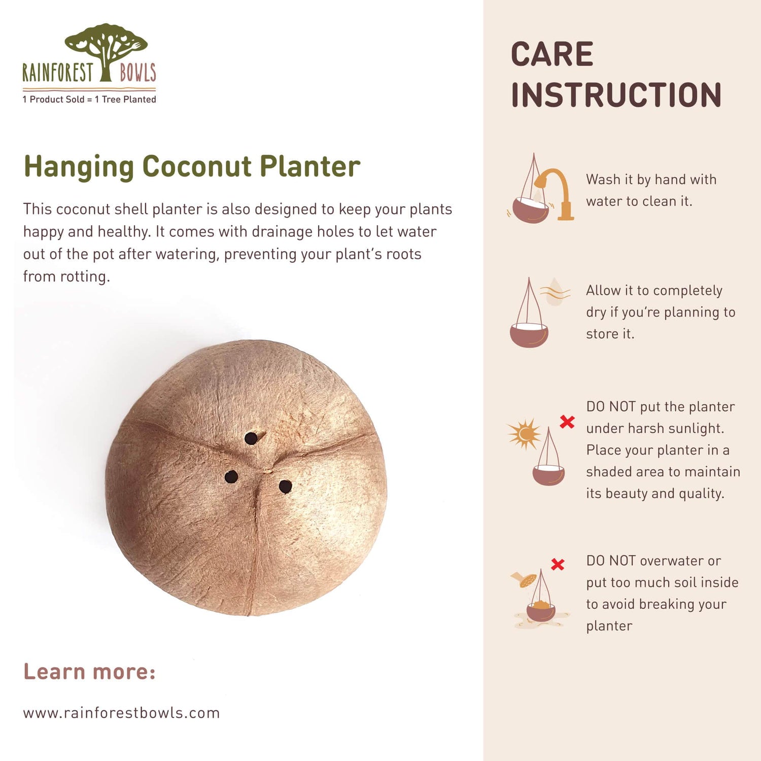 Hanging Coconut Planter