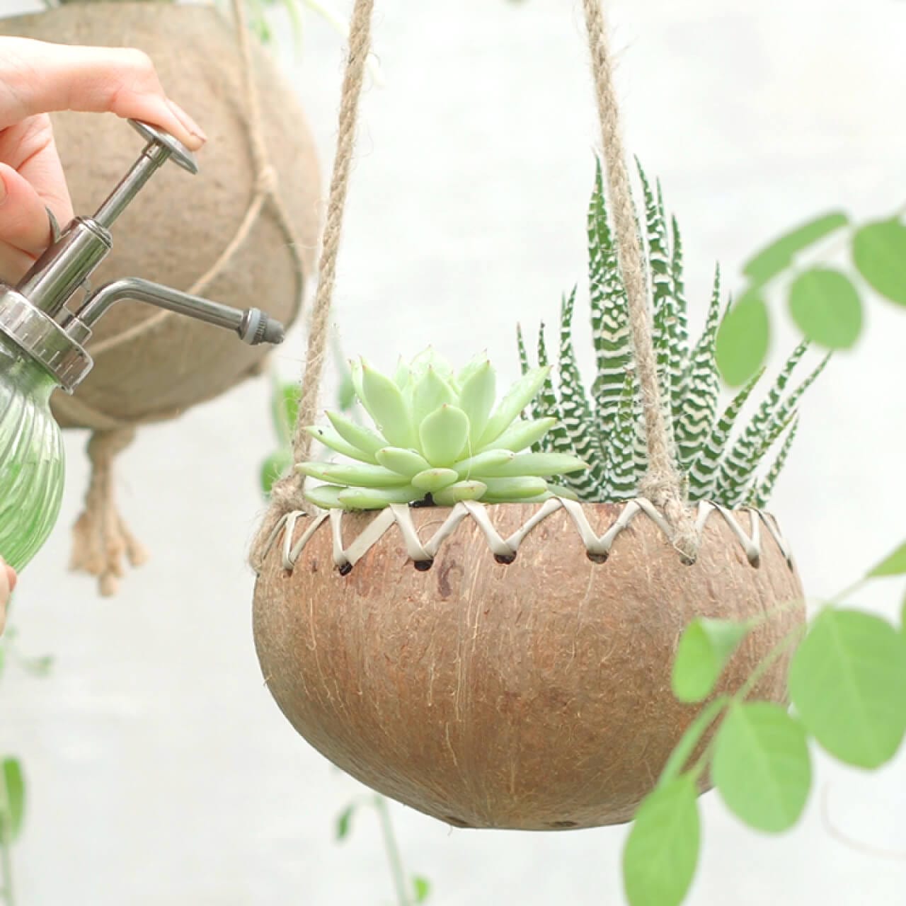 Hanging Fiber Coconut Planter