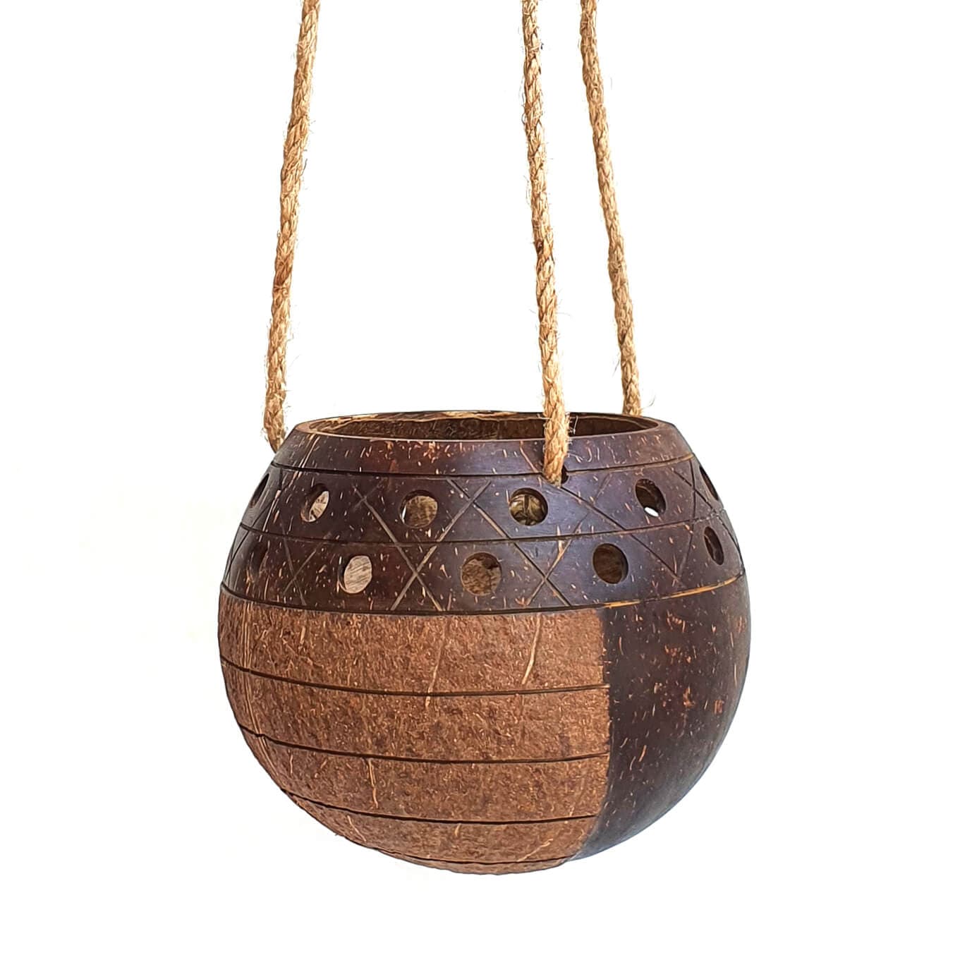 Hanging Stripes Coconut Planter