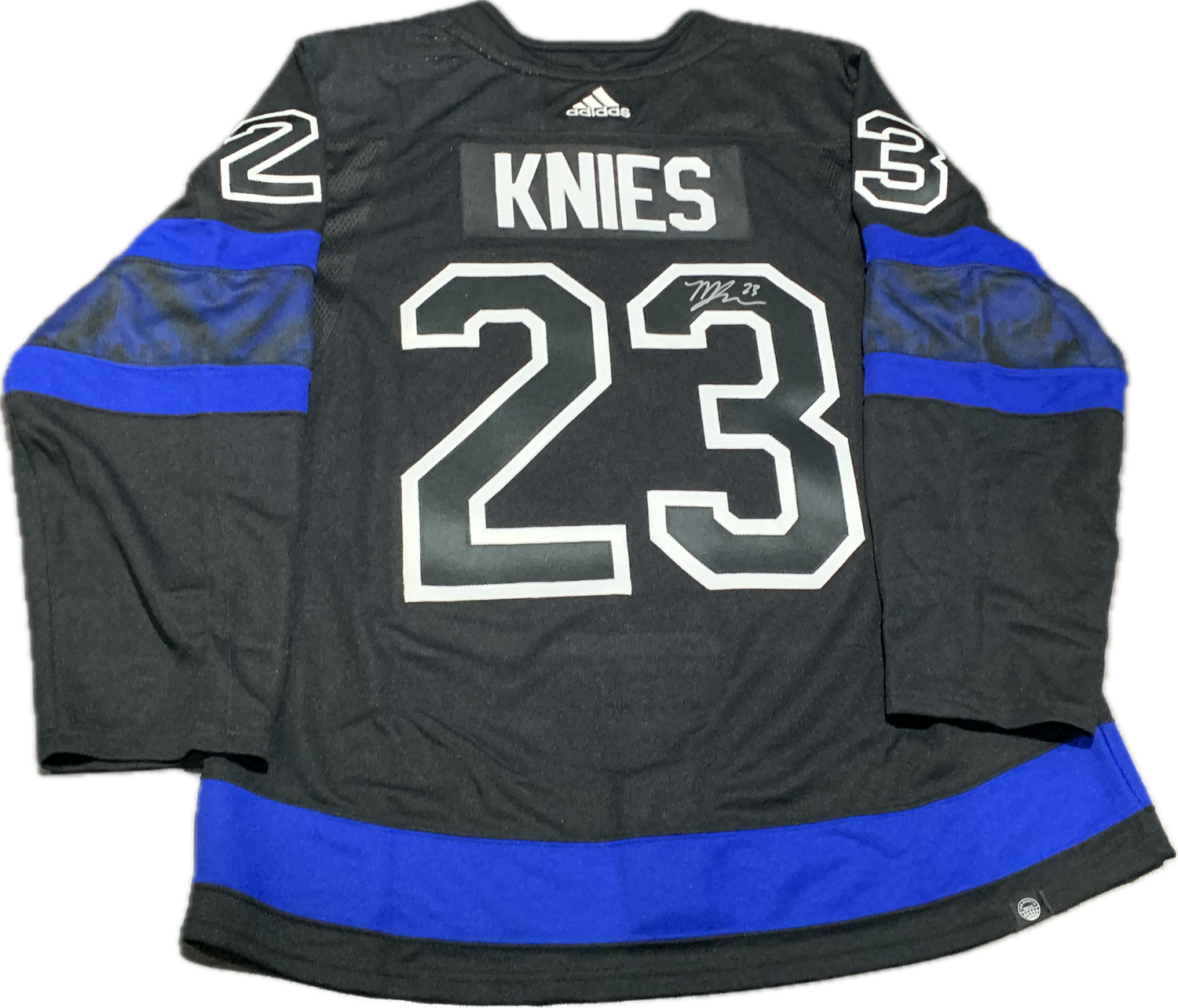 Matthew Knies Signed Toronto Maple Leafs Adidas NHL Hockey Jersey - Black Alternate