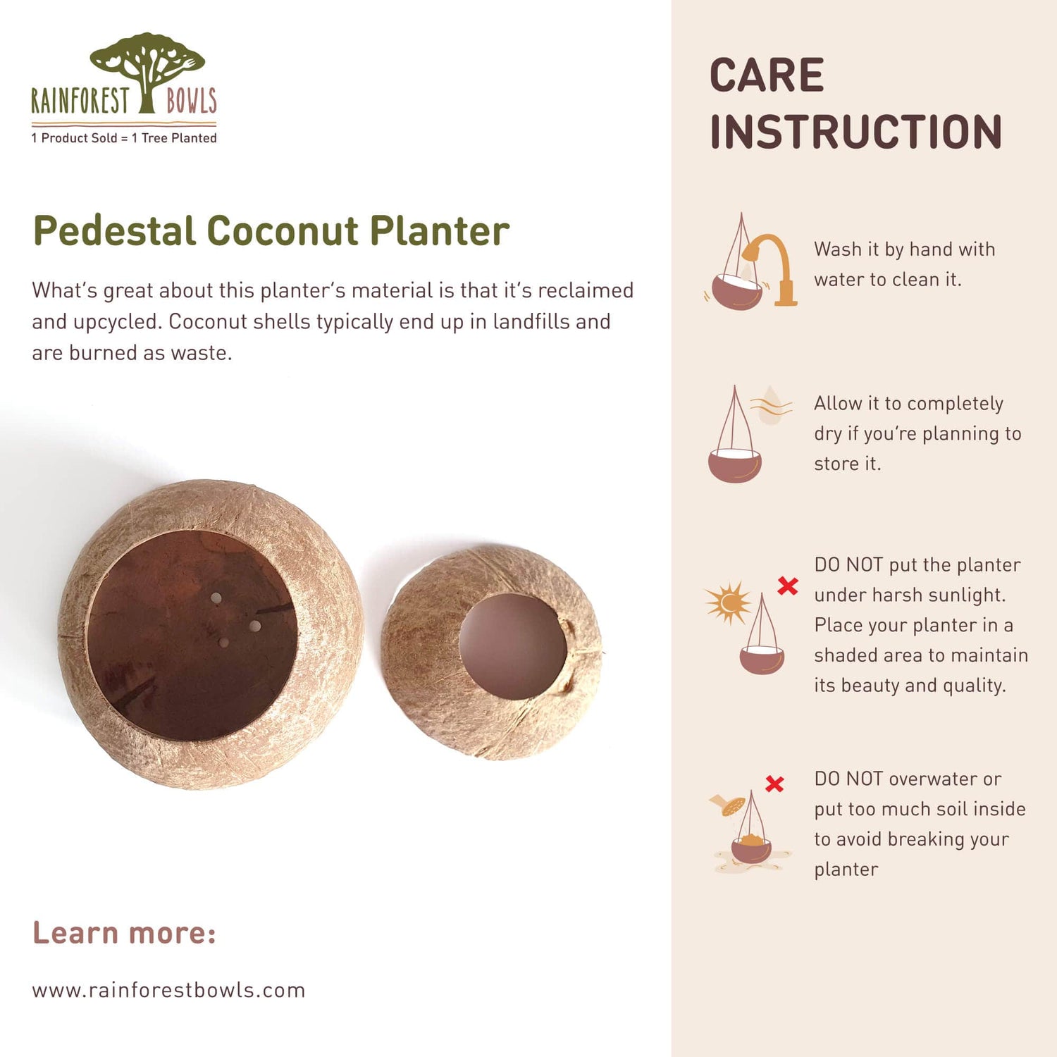 Pedestal Coconut Planter