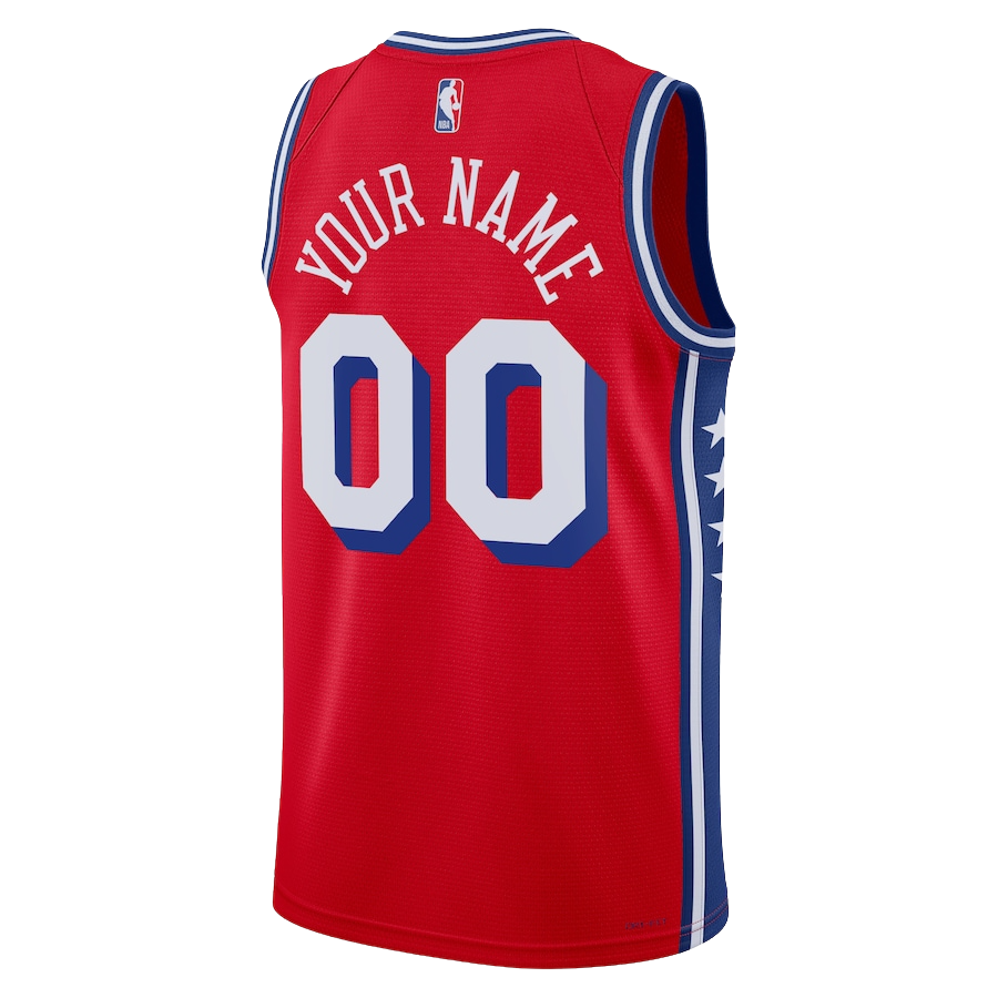 Philadelphia 76ers Red Statement Jersey Custom