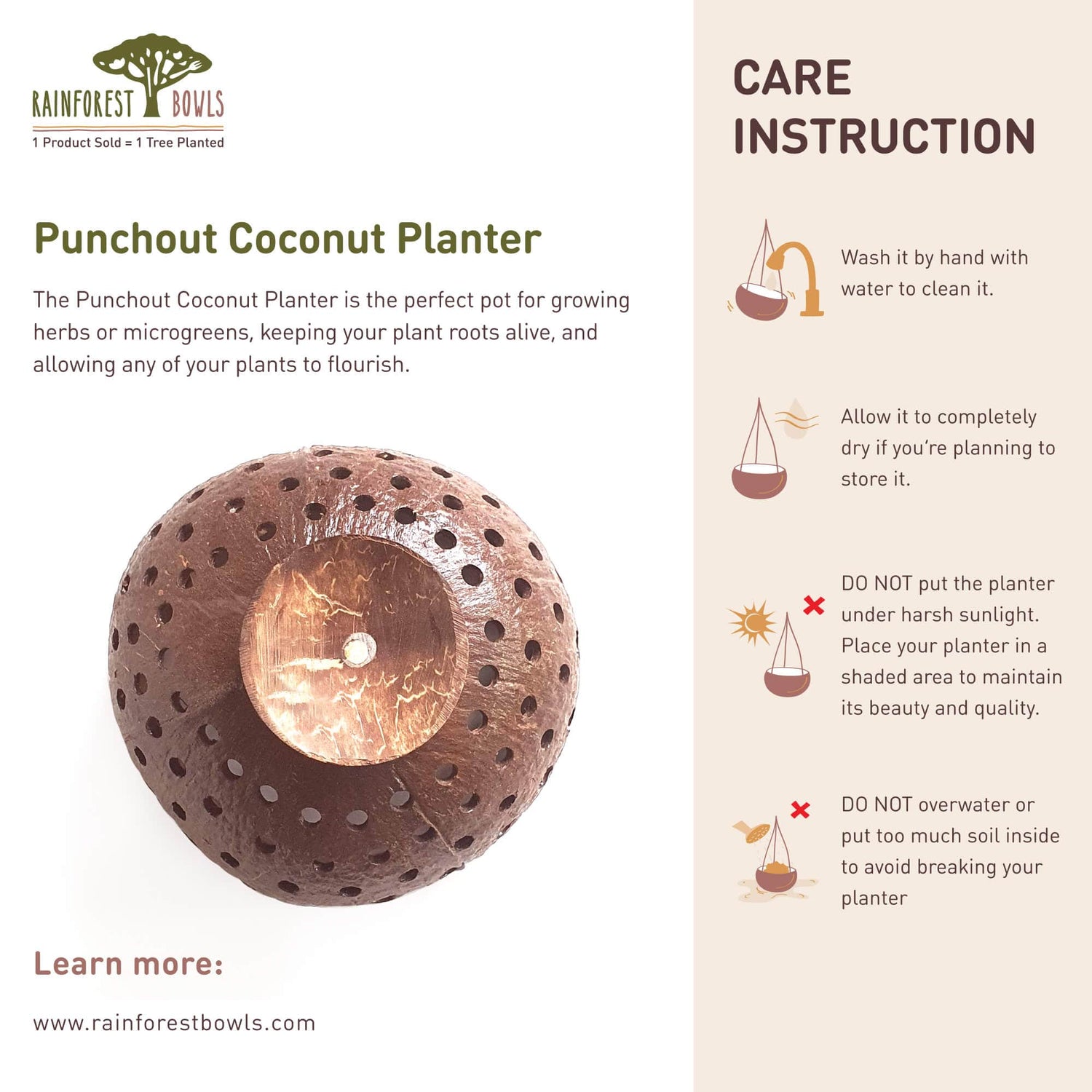 Punchout Coconut Planter