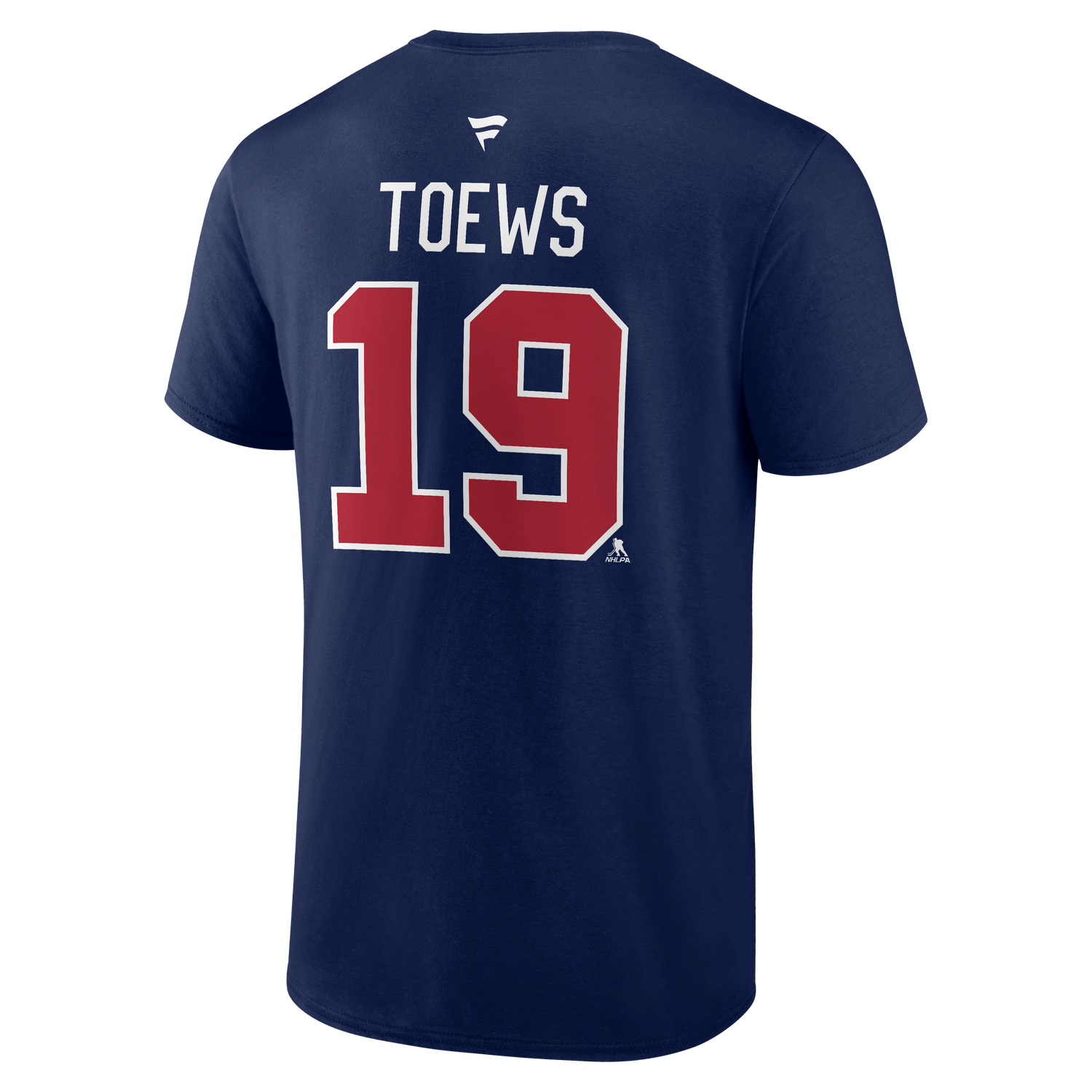Men's Winnipeg Jets Jonathan Toews Fanatics Branded Navy Retro Logo Authentic Stack – Name & Number T-Shirt
