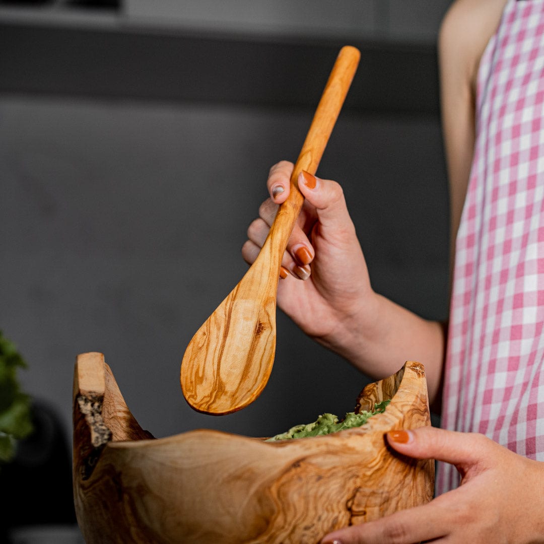 3-Pc Olive Wood Cooking Spoons Set