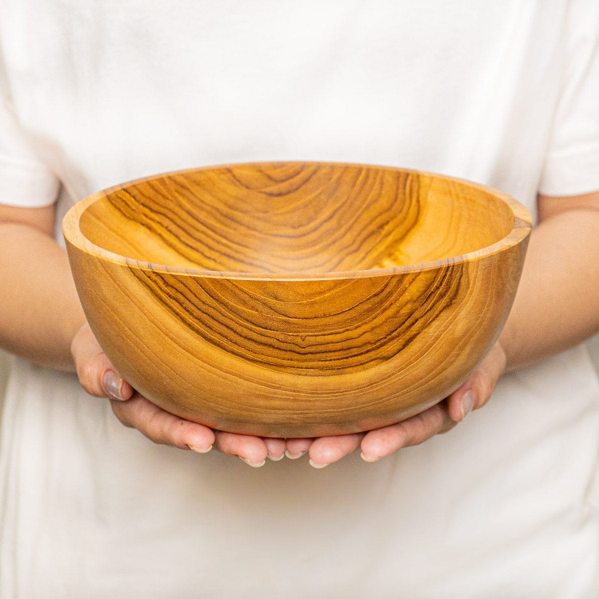 Round Teak Wood Bowl - Jumbo